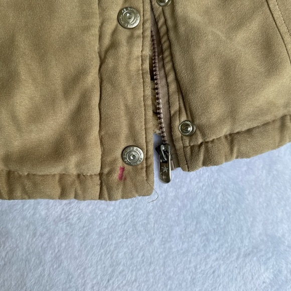 Kids Tan Hooded Jacket with Faux Fur by [Brand] - Picture 5 of 8